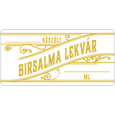  Birsalma lekvár öntapadós műanyag alapú cimke 6 db/csomag dekorációs kellék