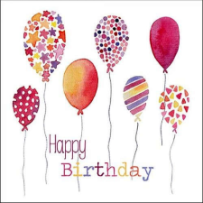 Birthday Ballons papírszalvéta 33x33cm, 20db-os papírárú, csomagoló és tárolóeszköz