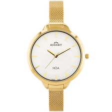 Bisset női karóra, arany PVD nemesacél szíj, 34 mm ezüst számlap karóra