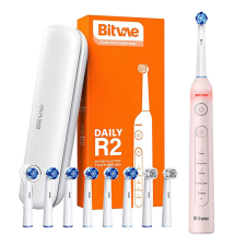 Bitvae Sonic toothbrush with tips set and travel case Bitvae R2 (pink) elektromos fogkefe