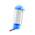 Bivin Kisállat itató 80ml / ketrecre szerelhető, fémcsőrös, golyós – kék (BPS-1258)