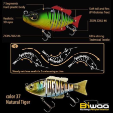  Biwaa Swimbait Seven S6&quot; 15cm 60g 37 Natural Tiger wobbler csali