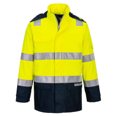  Bizflame Rain+ Hi-Vis Light Arc lángálló kabát PW_FR605YNRM Sárga/Navy - M méret