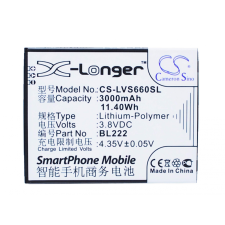  BL222 Akkumulátor 3000 mAh mobiltelefon akkumulátor