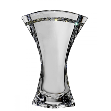 Black Crystal - Ajka Pearl * Kristály Váza X 24,5 cm (Orb17850) dekoráció