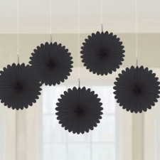  Black, Fekete mini függő dekoráció 5 db-os szett party kellék