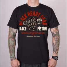 BLACK HEART Férfi póló Black Heart Race Dugattyú fekete