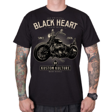 BLACK HEART Férfi póló Fekete Szív Motorkerékpár férfi póló