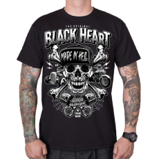 BLACK HEART Sinner férfi póló fekete