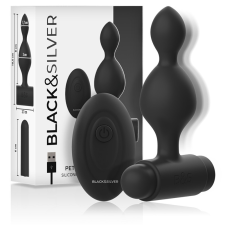  BLACK&SILVER - TUCKER KIS SZILIKON ANÁLIS DUGÓ TÁVIRÁNYÍTÓVAL anál