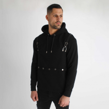 Black Tactical Hoodie - fekete pulóver - Méret: XL férfi pulóver, kardigán