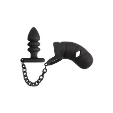 Black Velvets Black Velvet - szilikon péniszketrec anál pluggal vibrátorok