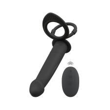 Black Velvets Double F - felcsatolható anál vibrátor (fekete) vibrátorok