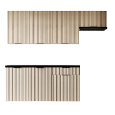 Black&white style SOUL KONYHABLOKK 220CM LAMELLA MINTÁS, GAJA TÖLGY, MUNKALAPPAL bútor