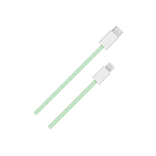 BlackBird Adatkábel USB-C to Lightning 1m, Zöld (Szőtt Anyag) (BH1584) kábel és adapter