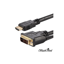 BlackBird Kábel HDMI male to DVI 24+1 male kétirányú, 1m kábel és adapter