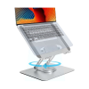 BlackBird notebook állvány 360 fokban forgatható alumínium ezüst (BH1479) (BH1479) - Notebook Állvány / Hűtő