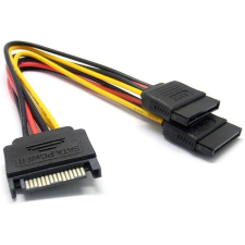  BlackBird SATA 15 pin male to 2xSATA HDD Tápkábel kábel és adapter