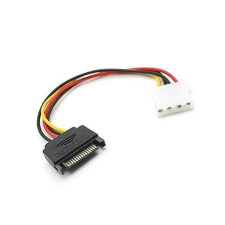 BlackBird Tápkábel SATA 15 pin plug to Molex 4 pin female, 12cm kábel és adapter