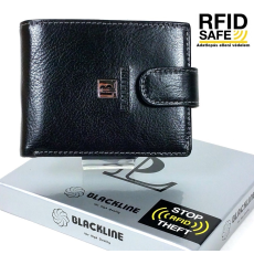 BLACKLINE RF védett, nyelves fekete férfi pénztárca M7225-5A