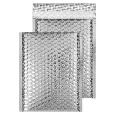 BLAKE Légpárnás tasak, C5+, 250x180 mm, BLAKE, fényes ezüst boríték