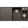 Blanco AXIA III 6 S-f silgránit mosogató medence, jobbos kivitel, üveg vágólappal, munkalapszintű beépítés, kávé 523494