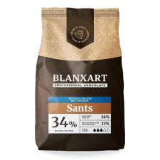 Blanxart Sants 34%-os tejcsokoládé korong 1 kg csokoládé és édesség
