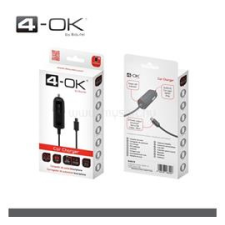 BLAUTEL 4-OK autós töltő (5W + fix microUSB kábel) FEKETE (BLMU18) mobiltelefon kellék