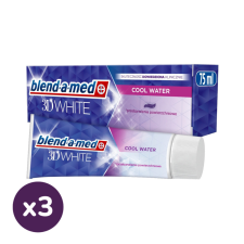 Blend-a-med CoolWater 3D White fogkrém (3x75 ml) fogkrém