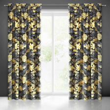  Bler bársony sötétítő függöny Fekete/szürke 140x270 cm lakástextília