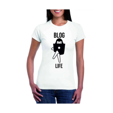  Blog life Női póló - egyedi mintás, 12 szín, S-2XL