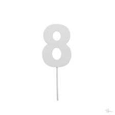 Bloomi Szám 8-as betûzõs fa 7 cm fehér S/10 party kellék