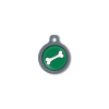 Blucky Bone Dark Green Dog Tag medium