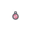 Blucky Bone Dark Pink Dog Tag small