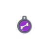 Blucky Bone Purple Dog Tag medium