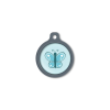Blucky Butterfly Turquoise Blue Dog Tag large