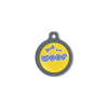 Blucky Graffiti Yellow Dog Tag large