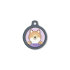 Blucky Happy Pup Pastel Purple Dog Tag large