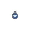 Blucky Heart Dark Blue Dog Tag small