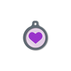 Blucky Heart Pastel Purple Dog Tag large