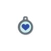 Blucky Heart Pastel Turquoise Dog Tag medium