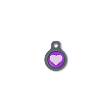 Blucky Heart Purple Dog Tag small nyakörv, póráz, hám kutyáknak