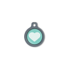 Blucky Heart Turquoise Green Dog Tag medium