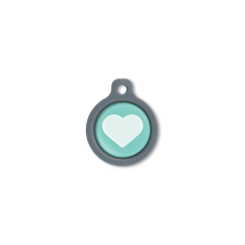 Blucky Heart Turquoise Green Dog Tag medium nyakörv, póráz, hám kutyáknak