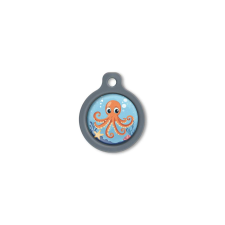 Blucky Octo Turquoise Blue Dog Tag medium nyakörv, póráz, hám kutyáknak