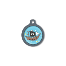 Blucky Pirate Turquoise Blue Dog Tag large nyakörv, póráz, hám kutyáknak