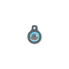 Blucky Pirate Turquoise Blue Dog Tag small