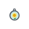Blucky Sunflower Pastel Turquoise Dog Tag large