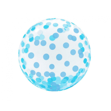  Blue Dots Aqua gömb fólia lufi 46 cm party kellék