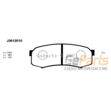 BLUE PRINT fékbetét készlet 116mm,44mm,hátsótengely,kopásjelző érintkező nélkül fékbetét